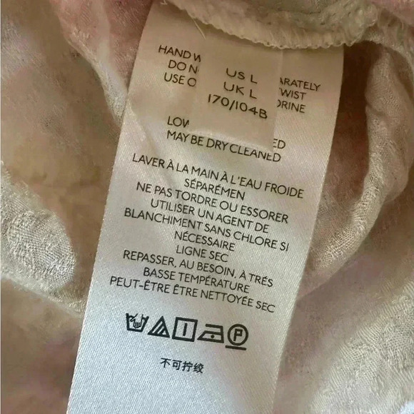 Free People Celia Printed Blouse in Ivory - Size Large - Picture 8 of 9